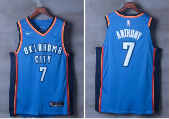Nike Men Carmelo Anthony 7 Basketball Jersey Blue