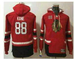 Youth Chicago Blackhawks #88 Patrick Kane NEW Red Stitched NHL Old Tim Hockey Hoodie