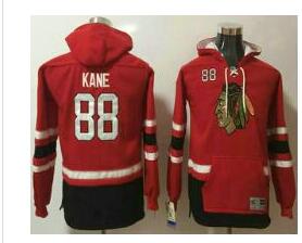 Mens Chicago Blackhawks #88 Patrick Kane NEW Red Stitched NHL Old Tim Hockey Hoodie