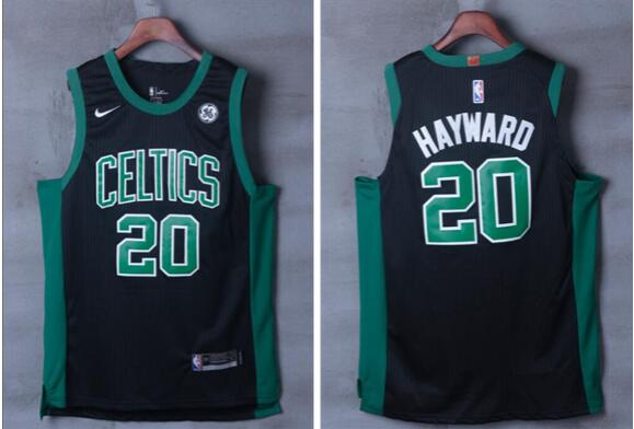 Nike New Boston Celtics #20 Gordon Hayward Black Basketball Jerseys