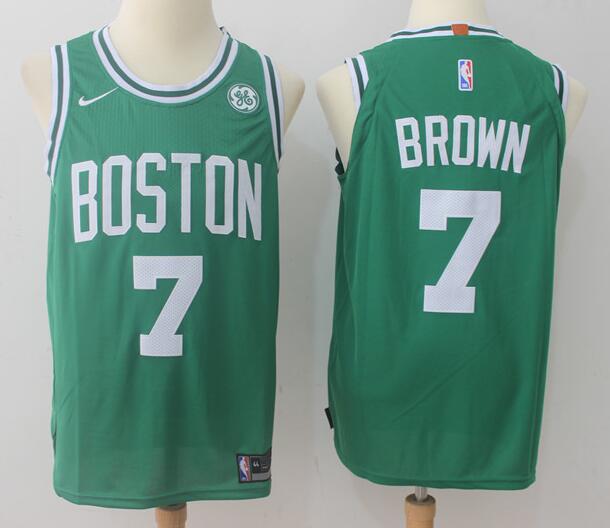Men's Nike Boston Celtics # 7 Jaylen Brown Green NBA Jerseys