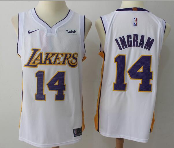 Nike Los Angeles Lakers 14 Brandon Ingram white  men nba basketball jerseys