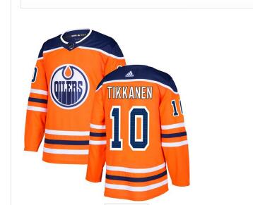 Adidas Edmonton Oilers #10 Esa Tikkanen Orange Home Authentic Stitched NHL Jersey