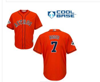 Men's Houston Astros #7 Craig Biggio Orange New Cool Base 2017 World Series Bound Stitched MLB Jersey