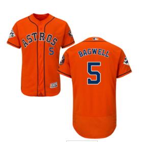 Men's Houston Astros #5 Jeff Bagwell Orange Flexbase Authentic Collection 2017 World Series Bound Stitched MLB Jersey