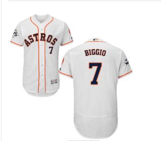 Men's Houston Astros #7 Craig Biggio White Flexbase Authentic Collection 2017 World Series Bound Stitched MLB Jersey