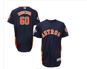 Men's Houston Astros #60 Dallas Keuchel Navy Blue Flexbase Authentic Collection 2017 World Series Bound Stitched MLB Jersey