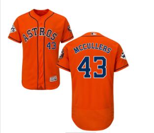 Men's Houston Astros #43 Lance McCullers Orange Flexbase Authentic Collection 2017 World Series Bound Stitched MLB Jersey