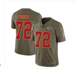 Nike Kansas City Chiefs #72 Eric Fisher Olive Men's Stitched NFL Limited 2017 Salute to Service Jersey