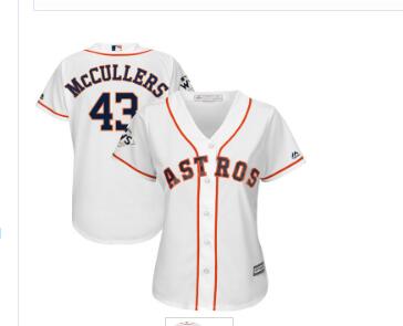 Women's Houston Astros #43 Lance McCullers Jr. White Women 2017 World Series Bound Coolbase Player Jersey