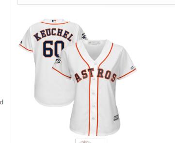 Women's Houston Astros #60 Dallas Keuchel White Women 2017 World Series Bound Cool Base Player Jersey