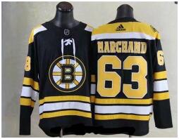 Men's Boston Bruins #63 Brad Marchand Black 2017-2018 adidas Hockey Stitched NHL Jersey