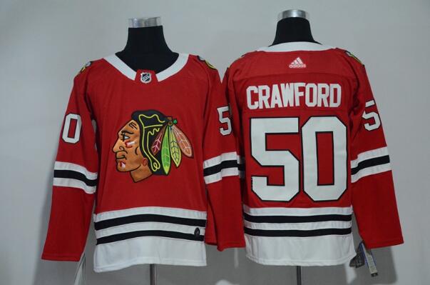 Men Chicago Blackhawks Corey Crawford #50 red Ice Hockey Jersey
