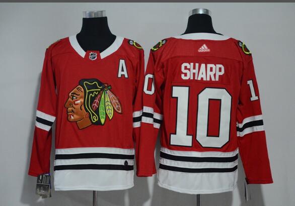 Adidas Chicago Blackhawks #10 Patrick Sharp Red Home Authentic Men's Stitched NHL Jersey