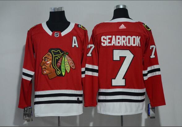 Adidas Chicago Blackhawks #7 Brent Seabrook Red Home Authentic Stitched NHL Jersey