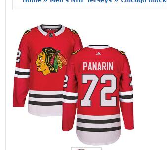 Adidas Chicago Blackhawks #72 Artemi Panarin Red Home Authentic Stitched NHL Jersey