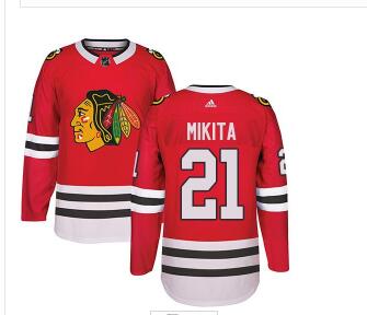 Adidas Chicago Blackhawks #21 Stan Mikita Red Home Authentic Stitched NHL Jersey