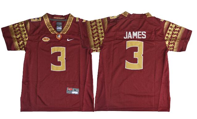 2017 Youth Florida State Seminoles Derwin James 3 College Football Jersey - Red