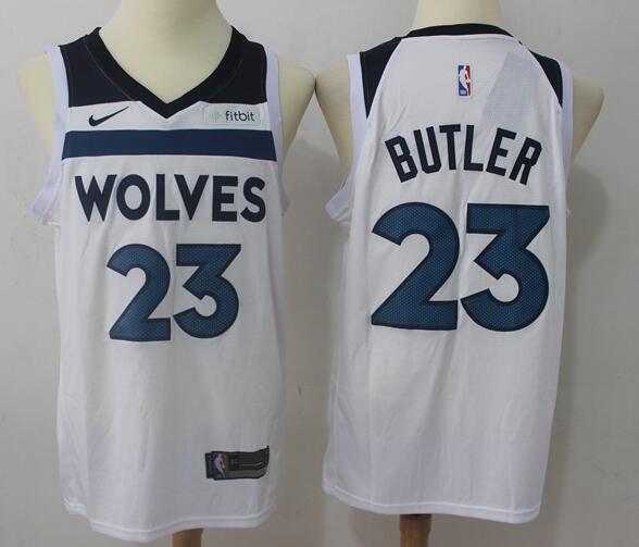 Men's Minnesota Timberwolves #23 Jimmy Butler New White 2017-2018 Nike Swingman Stitched NBA Jersey