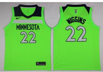 Men's Minnesota Timberwolves #22 Andrew Wiggins New Green  2017-2018 Nike Swingman Stitched NBA Jersey