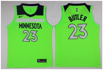 Men's Minnesota Timberwolves #23 Jimmy Butler New Navy Green 2017-2018 Nike Swingman Stitched NBA Jersey