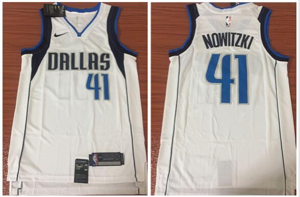 Nike Dallas Mavericks 41 Dirk Nowitzki White men NBA basketball Jerseys