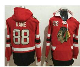 Men's Chicago Blackhawks #88 Patrick Kane NEW Red Stitched NHL Old Tim Hockey Hoodie