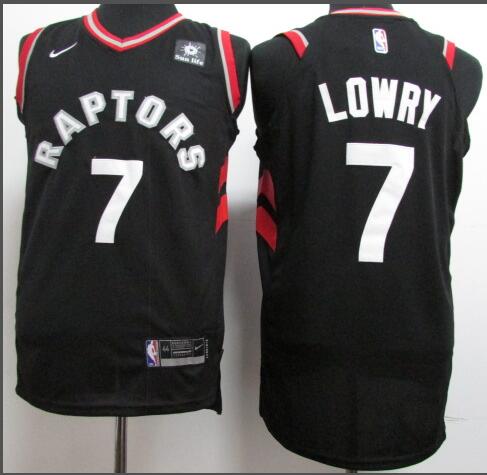 New Nike Men's Toronto Raptors #7 Kyle Lowry Black NBA Basketball Jersey