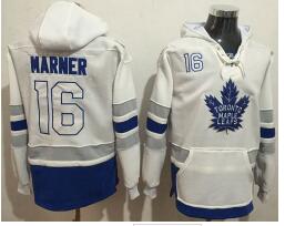Maple Leafs #16 Mitchell Marner White Name & Number Pullover NHL Hoodie