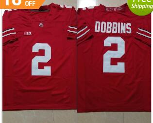 Mens #2 J.K. Dobbins Ohio State Buckeyes College Stitched Jerseys Red