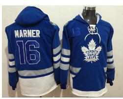 Maple Leafs 16 Mitchell Marner Blue All Stitched Hooded Sweatshirt