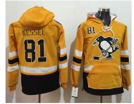 Penguins #81 Phil Kessel Gold Sawyer Hooded Sweatshirt 2017 Stadium Series Stitched NHL Jersey