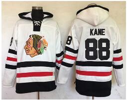 Blackhawks #88 Patrick Kane White Sawyer Hooded Sweatshirt 2017 Winter Classic Stitched NHL Jersey