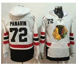 Blackhawks #72 Artemi Panarin White Name & Number Pullover NHL Hoodie