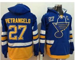 Blues #27 Alex Pietrangelo Light Blue Name & Number Pullover NHL Hoodie