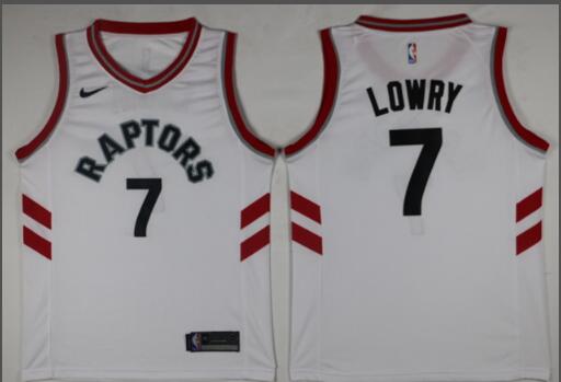 New Nike Men's Toronto Raptors #7 Kyle Lowry White NBA Basketball Jersey