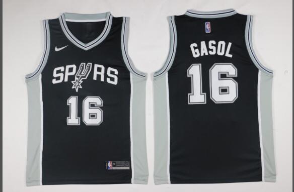 Nike San Antonio Spurs 16# Pau Gasol Basketball Jersey