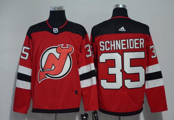 Men Adidas New Jersey Devils #35 Cory Schneider Red Home Stitched NHL Jersey