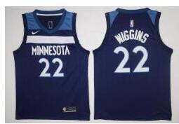 Men's Minnesota Timberwolves #22 Andrew Wiggins New Navy Blue 2017-2018 Nike Swingman Stitched NBA Jersey