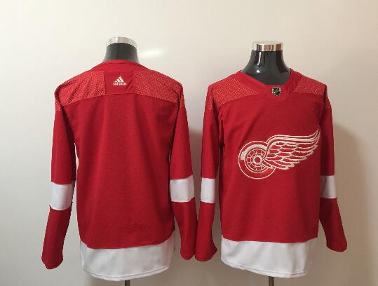 Men's Detroit Red Wings Blank Red Home 2017-2018 adidas Hockey Stitched NHL Jersey