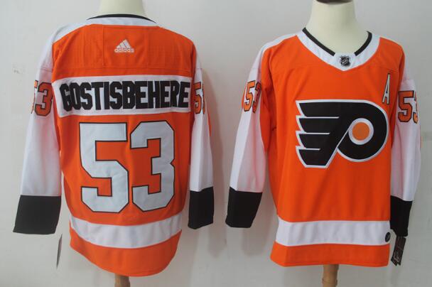 Adidas Philadelphia Flyers #53 Shayne Gostisbehere Orange Stitched NHL Jersey