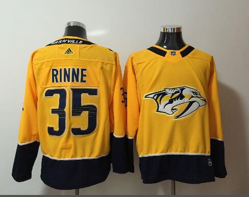 Adidas Men Nashville Predators 35 Pekka Rinne Yellow nhl ice hockey jerseys