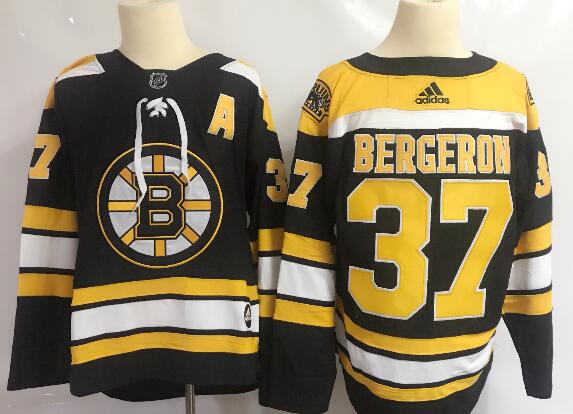 Adidas Bruins #37 Patrice Bergeron Black Home Authentic Stitched NHL Jersey