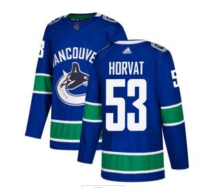 Adidas Vancouver Canucks #53 Bo Horvat Blue Home Men Stitched NHL Jersey