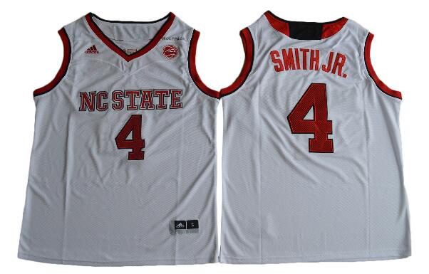 NC State Wolfpack Dennis Smith Jr. 4 College Basketball Jersey - White
