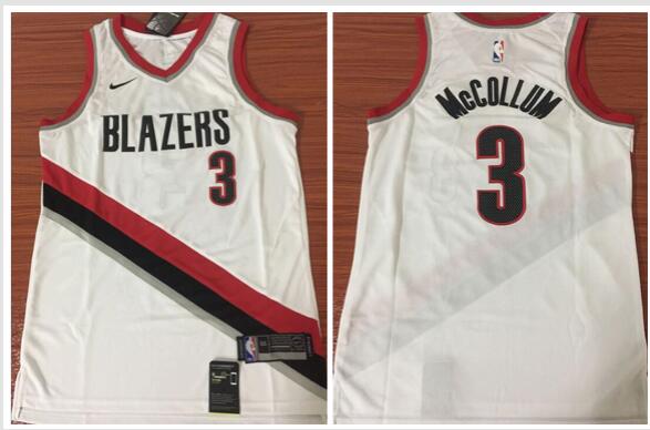 New Nike Portland Trail Blazers 3 C.J. McCollum White men basketball NBA jersey