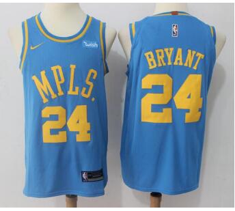 New Nike Mens #24 Kobe Bryant basketball jerseys Blue Stitched