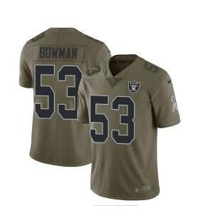 Nike Raiders #53 NaVorro Bowman Olive Men's Stitched NFL Limited 2017 Salute To Service Jersey