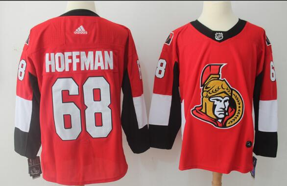Adidas Senators #68 Mike Hoffman Red Home Authentic Stitched NHL Jersey