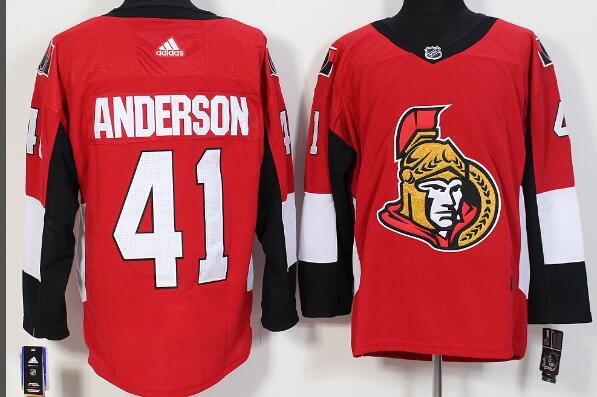 Adidas  41 Anderson Mens Ottawa Senators Hockey Jerseys Stiched